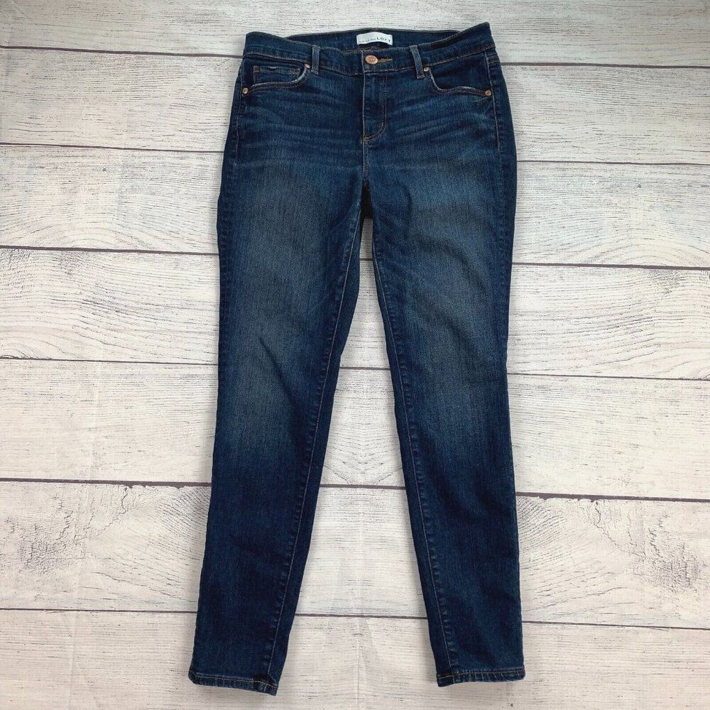 LOFT Jeans sz 27 4 Modern Skinny Dark Wash Inseam 27"